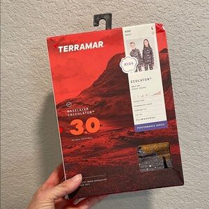 Terramar Kids Baselayer 30 Half Zip Pullover Youth L NWT Thermal Ski Snow